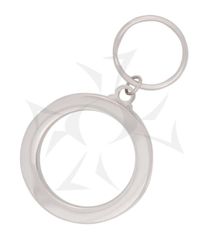 Llavero Porta Moneda 40 mm Plateado